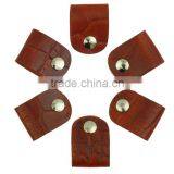 High Quality Gift Genuine Leather CLIPS Cable Tidy Data Cable Storage LEATHER CORD ORANGIZER thumbnail-2