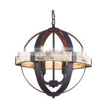 Wholesale Farmhouse Chandelier Led Round Black Painting Modern Chandelier Pendant Light Ceiling Fixture thumbnail-1