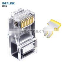 1000PCS Set Network Cable End Gold Plated Cat 6 UTP RJ45 Modular Connector Plug