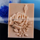 Rectangular with Flowers Decorative Silicone Soap Candle Molds