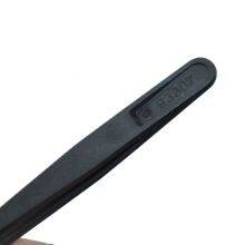 Anti Static Black Carbon Fiber Tweezers Plastic Tweezers Pointed Flat Head Elbow Round Head Wide Mouth Flat Head 93307 thumbnail-4