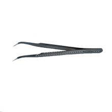 Tweezers Black Hardened Stainless Steel Straight Tip Tweezers Straight Tip Curved Tip Repair Tool Tweezers With Texture No. 15 Tweezers thumbnail-4