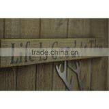 Animal Theme Black Deer Antique Decorative Wooden Hooks Wall Plaque With Saying thumbnail-4