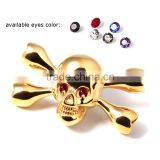 2016 New Design North Skull Clasp, Colorful Diamond Skull Clasp, High Class 316l Stainless Steel Skull Clasp thumbnail-1