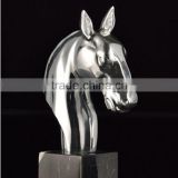 The silver plated zinc alloy horse head ornaments