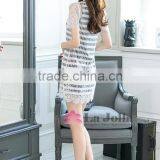 New Fashion High Quality Lace Macrame Short Sleeves Two-piece T-shirt 089 thumbnail-2