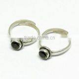 Path Of Life !! Green CZ 925 Sterling Silver Toe Rings, Unique Silver Jewelry, Gemstone Toe Rings thumbnail-3