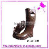 Cheap and high quality fashion combat rain boots