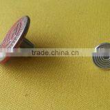20MM Metal Jeans Tack Button in Silver NF With Red Color Tumbled -- J1545 thumbnail-3