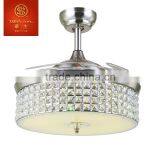 WAHSON Brand 42 "4 ABS Plastic Blade Nickel Plating Ceiling Fan With Single Light FZD-107-8817(A) thumbnail-1