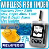 Sonar River Lake Sea Contour Thermometer Russian Wireless Fishfinder Fish Finder