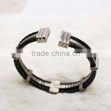 Fashion Stainless Steel Cuff Titanium Bracelet Bangles For Men Jewelry thumbnail-3
