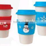 Hot Coffee and Paper Silicone Cup Sleeve With Handle thumbnail-5