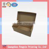 2014 Guangzhou Corrugated Cardboard Brown Shoe Boxes With Lids