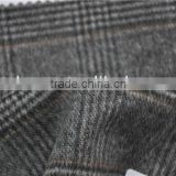 Wholesale high quality wool viscos woolen wool plaid fabric for winter coats