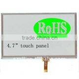 4-wire 5 v dc Voltage 4.7 Inch Touch Panel Resistive Touch Screen Used in Navigation thumbnail-1