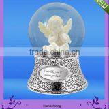 Hight Quality Led Light Christmas Angel Water Snow Globe, Resin Angel Snowglobe