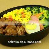 Oval Shape 2-compartment Meal Prep Disposable Plastic Food Container Microwave Safe and Freeze thumbnail-1