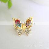 Hot Sale Wholesale Fashion Women Butterfly Diamond Rhinestone Alloy Brooch Pin Supplier's Choice thumbnail-3