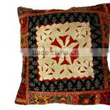 RTHCC-59 Indian Ethnic Mirror Work Applique Cut Patchwork Art Cotton Kantha cushion covers New Year Home Decor Christmas Gift