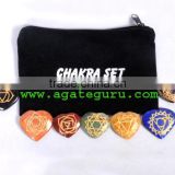 Chakra Heart Set Engraved with Reiki Carvings for healing : Wholesaler Manufacturer