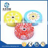 Colorful Round Drinking Bottles Screw Metal Caps