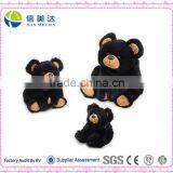 Cute Black Gummy Teddy Bear Soft Plush Toy thumbnail-1