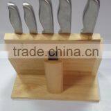 6 Sets Stainless Steel Hollow Handle Kitchen Knife Set Kitchen Utensils Combination Acrylic Knife Block thumbnail-3