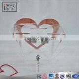 Unique Design Acrylic Donation Box With Lock Custom Smart Money Storage Box thumbnail-2