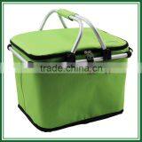 Aluminium handle shopping basket, aluminium foil cooler basket, collapsible picnic basket