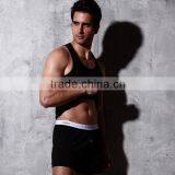 2016 Top Crop Men Vest Plain White Vest Tops White Cotton Loose Black Top thumbnail-5