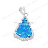 Polygon Opal Pendants,pendant Pave Opal and cz thumbnail-2