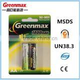 NI-MH AA 1800mAh 1.2V Rechargeable Baattery