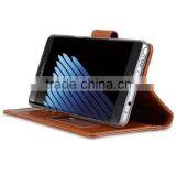 Strap Style Brown Wax Leather Mobile Phone Case for Samsung Galaxy Note 7 thumbnail-5