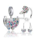 Luxury Silver Jewelry Set Wholesale Sterling Silver Cz Stud Earrings 925 Thailand Silver Earring Fashion Letter Pendant Jewelry thumbnail-6