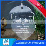 Wholesale High Quality Clear Acrylic Engraving Christmas Ornaments thumbnail-5