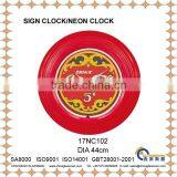DIA 44cm Colorful Neon Clock LED Clock Wall Clock thumbnail-1