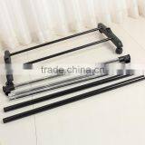 Single Garment Rack Grey Clothes Portable Hanging Rail Two Lockers Wheels thumbnail-5