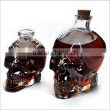 Clear Glass Skull Decanter - Fill It Up W/ Wine, Beer or Liquor, 100/150/380/700 ml thumbnail-1