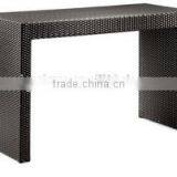 Sigma Tempered Glass Top Table and Wicker Stools Bar Height Table Chair Set thumbnail-3