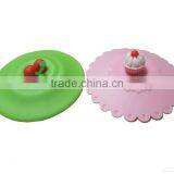 100% Food Grade Cute Designing Silicone Cup Lid Strawberry Cup Cover thumbnail-6