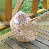 Natural Material Handmade Empty Wicker Fruit Basket With Lid thumbnail-2
