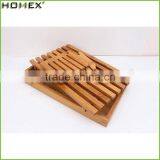 FDA Home Use Bamboo Manual Bread Slicer Homex BSCI/Factory thumbnail-1