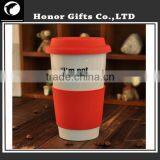 Heat-insulated Fashionable Customized Ceramic Mug With Silicone Lid thumbnail-5