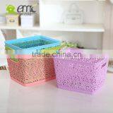 Emc Plastic Baskets, Plastic Rectangular Baskets With Handle thumbnail-4