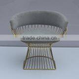 OEM Metal Chair Frames Hot Sale Beauty Dining Room Metal Wire Chair thumbnail-3