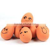 Spot Wholesale Pet Egg Shaped Elastic Rubber Ball Funny Expression Chew Toy Ball 4*5.6cm thumbnail-2