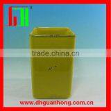 Green Square Enamel Flower Pot thumbnail-1