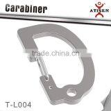 New Gift Alphabet Style Stainless Steel Carabiners Survival Keychain Fine Blanking Processing thumbnail-1