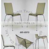 New Design Acrylic Dining Chairs Simple Style Plastic Coffee Chair thumbnail-5